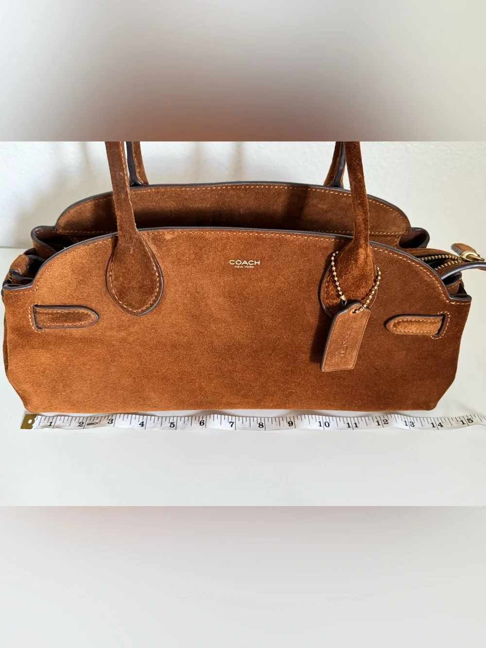 Coach Empire Carryall Bag 34 – Warm Brown Suede (CBN41)